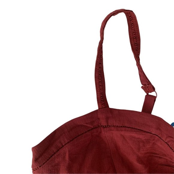 Free People Monroe Asymmetrical Mini dress In Wine X-Small - Picture 4 of 12